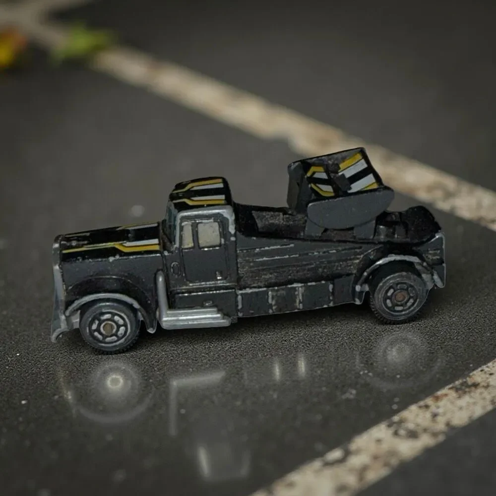 Vintage Diecast 1981 Kidco Racing Semi Truck Black & Yellow Vehicle